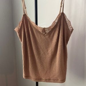 Abercrombie & Fitch / brown lace cami / size small